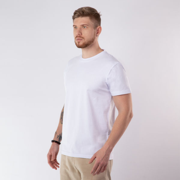 Белая плотная футболка унисекс